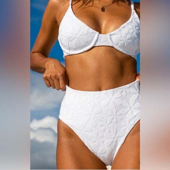 NEW! Kenny Flowers The Santorini High Waist Bikini Bottom S, M, L - Picture 1 of 7
